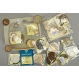 A PLASTIC BOX CONTAINING A SMALL AMOUNT OF UK COINS, to include Florins, George IV, William IIII,