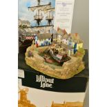 A BOXED LIMITED EDITION LILLIPUT LANE SCULPTURE, 'The Golden Hind, Brixham' L3130, No301/1500,