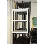 SIX PLASTIC MODULAR SHELVING UNITS