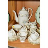 ROYAL CROWN DERBY 'BLUE PIMPERNEL' COFFEE SET, to include coffee pot, milk/cream jug, sugar bowl,