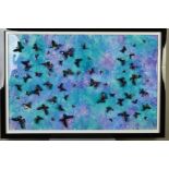 KEVIN BANDEE (CONTEMPORARY) 'MORNING FLIGHT II', a three dimensional art work featuring butterflies,