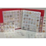 AN ALBUM OF WORLD COINS, to include silver and UNC coins