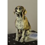 APRIL SHEPHERD (BRITISH CONTEMPORARY) 'PAYING ATTENTION', a limited edition sculpture of a dog 4/