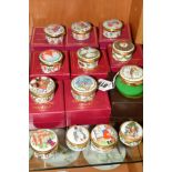 A COLLECTION OF LIMITED EDITION STAFFORDSHIRE ENAMELS, Christmas editions 1980 (boxed), 1982 No