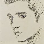 CRAIG ALAN (BRITISH CONTEMPORARY) 'LOVING YOU', a portrait of Elvis composed of miniature figures,