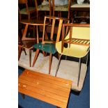 A SELECTION OF VARIOUS 1960'S/70'S FORMICA, WALNUT AND TEAK TOPPED OCCASIONAL TABLES (6)