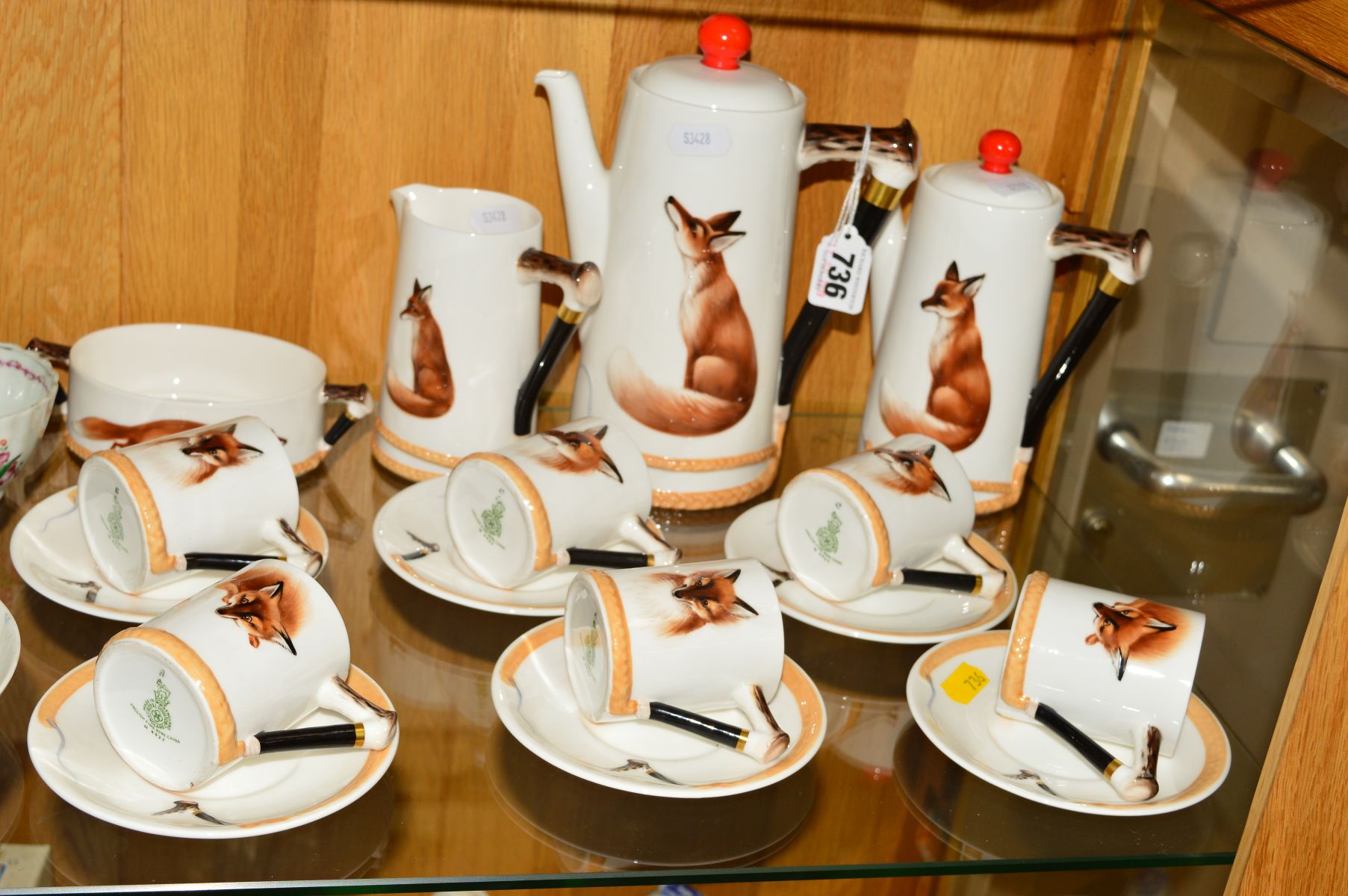 A ROYAL DOULTON 'REYNARD THE FOX' COFFEE SET, HN4927, to include coffee pot, hot water jug and