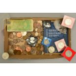 A BOX OF MISCELLANEOUS COINAGE