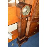 AN OAK GRANDDAUGHTER CLOCK, height 132cm