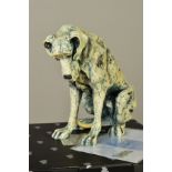 APRIL SHEPHERD (BRITISH CONTEMPORARY) 'DOG DAYS', a cold cast porcelain sculpture of a dog number 18
