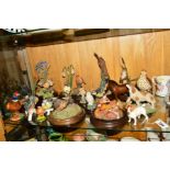 VARIOUS ORNAMENTAL BIRDS AND ANIMALS, to include Beswick 'Jack Russell Terrier' No2109, 'Shire Foal'