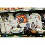 VARIOUS CERAMICS AND CLOISONNE VASES, TRINKETS, ANIMALS, etc, to include Aynsley, Royal Crown Derby,