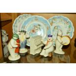 A GROUP OF ROYAL DOULTON FIGURES AND PLATES FROM THE SNOWMAN COLLECTION, 'Stylish Snowman' DS3, '