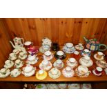 A COLLECTION OF TEA/COFFEE WARES INCLUDING DEMI TASSE CUPS, to include Crown Ducal, Royal Albert,
