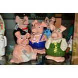 A SET OF FIVE WADE NATWEST PIGGY BANKS