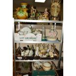 FIVE BOXES AND LOOSE CERAMICS AND GLASS etc to include Wedgwood campion tea wares, Hathaway Rose and