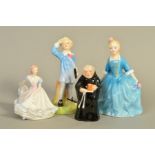 THREE ROYAL DOULTON FIGURES 'Little Boy Blue' HN2062, 'A Child from Williamsburg' HN2154 and '