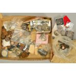 A BOX CONTAINING MAINLY UK COINAGE, to include five crowns Victoria, 1889, 1891, 1893, 1898, 1899, a