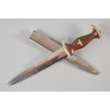 A WWII ERA GERMAN 3RD REICH 'S.A' DAGGER, blade is marked 'Gust Haker' Solingen, the tip of the