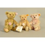 THREE UNBOXED STEIFF CLASSIC BEARS, No038952, limited edition No1734, with certificate, 1907