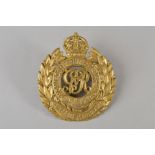 A LARGE HEAVY BRASS WALL PLAQUE FOR THE ROYAL ENGINEERS, complete with wall fixing, etc