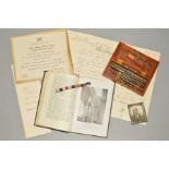 PAPERWORK EPHEMERA AND MEDICAL TOOLKIT, (Field) attributed to 2nd Leiut/later Leiut/Captain Owen