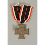 A GERMAN WWI HINDENBURG (CROSS OF HONOUR), without swords non-combatants, marked W.K. on reverse