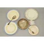A QUANTITY OF RAILWAY RELATED CROCKERY, to include Walker & Hall plated vegetable dish marked '