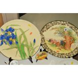 THREE PIECES OF ROYAL DOULTON CERAMICS to include a large Series Ware wall plate 'Under the