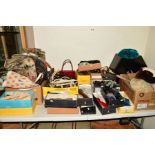 A QUANTITY OF HATS, HANDBAGS AND GLOVES AND SHOES, etc, shoes are branded 'Miss Rayne' approximate