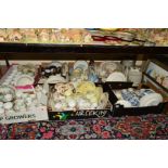 SEVEN BOXES AND LOOSE CERAMICS, etc to include Royal Doulton, Crown 'Easter Glory', Pall Mall,