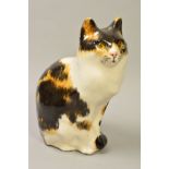 A LARGE SEATED WINSTANLEY CAT, signed to base, height 30cm