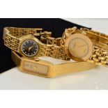 THREE WATCHES, to include a Raymond Weil Geneve Othello wristwatch, gold plated, quartz movement,