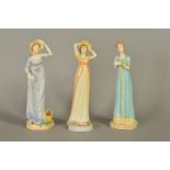 THREE ROYAL WORCESTER FIGURES FROM JANE AUSTEN COLLECTION, 'Elizabeth Bennett', 'Fanny Price' and '