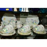 SHELLEY IDEAL CHINA TEA SET, Cambridge shape, Arch of Roses and Sundial pattern, Rd823343, IS0162,