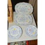 WEDGWOOD & CO 'ASIATIC PHEASANTS' PART DINNERWARES, to include five meat platters, six 26.5cm plates