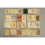 EIGHT PACKS OF PLAYING CARDS FROM THE HISTORIC PLAYING CARDS SERIES BY CHAS GOODALL & SON LTD.