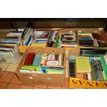 SIX BOXES OF BOOKS, MAGAZINES, CALENDARS ETC, to include art related, natural history etc