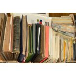 A BOX OF EPHEMERA 1920'S/1930'S PHOTOGRAPHS ETC, to include postcards, photograph albums,