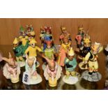 EIGHTEEN ROYAL DOULTON BUNNYKINS FIGURES, to include 'Girl Skater' DB153, two 'Ballerina' DB176 (one