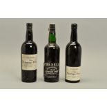 THREE BOTTLES OF VINTAGE PORT, comprising a Fonseca Guimaraens 1968, bottled in 1971, a Taylors 1960