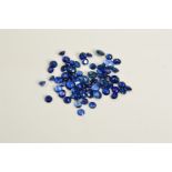 A SELECTION OF ROUND MIX CUT SAPPHIRES, measuring approximately 2.5mm - 5mm, total combined weight