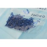 A SELECTION OF SQUARE CUT SAPPHIRES, measuring approximately 1.1mm - 1.6mm in diameter, total