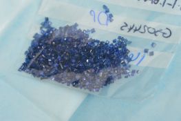 A SELECTION OF SQUARE CUT SAPPHIRES, measuring approximately 1.1mm - 1.6mm in diameter, total