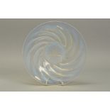 RENE LALIQUE (1860-1945), a circular shallow bowl/plate decorated in the Poissons pattern of fish