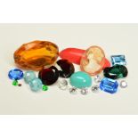 A LARGE SELECTION OF NON-PRECIOUS GEMSTONES, to include c.z's, synthetic moissanite, paste,