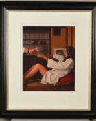 JACK VETTRIANO (SCOTTISH 1951), 'Man of Mystery', a limited edition print of a man handing a drink