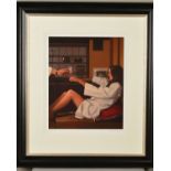 JACK VETTRIANO (SCOTTISH 1951), 'Man of Mystery', a limited edition print of a man handing a drink