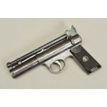 A RARE .22'' WEBLEY & SCOTT LTD FIRST MODEL PRE WWII SENIOR AIR PISTOL, bearing the serial number