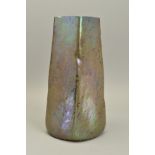 CLEMENT MASSIER, a tall lustre glaze vase with stylised leaf decoration of the Art Nouveau period,